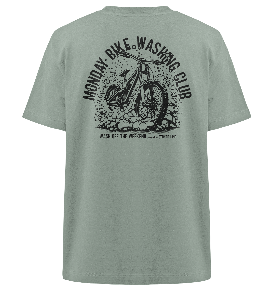 Stoked Line Outdoor Streetwear T-Shirt Monday Bike Washing Club