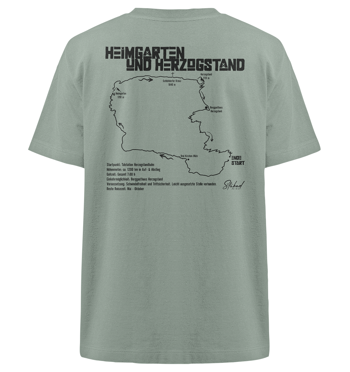 Stoked Line Outdoor Streetwear T-Shirt Heimgarten Herzogstand