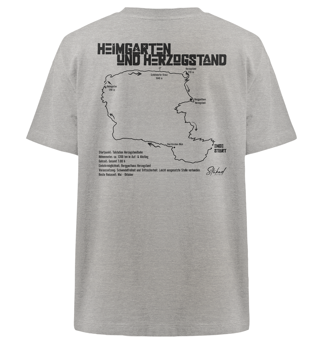 Stoked Line Outdoor Streetwear T-Shirt Heimgarten Herzogstand