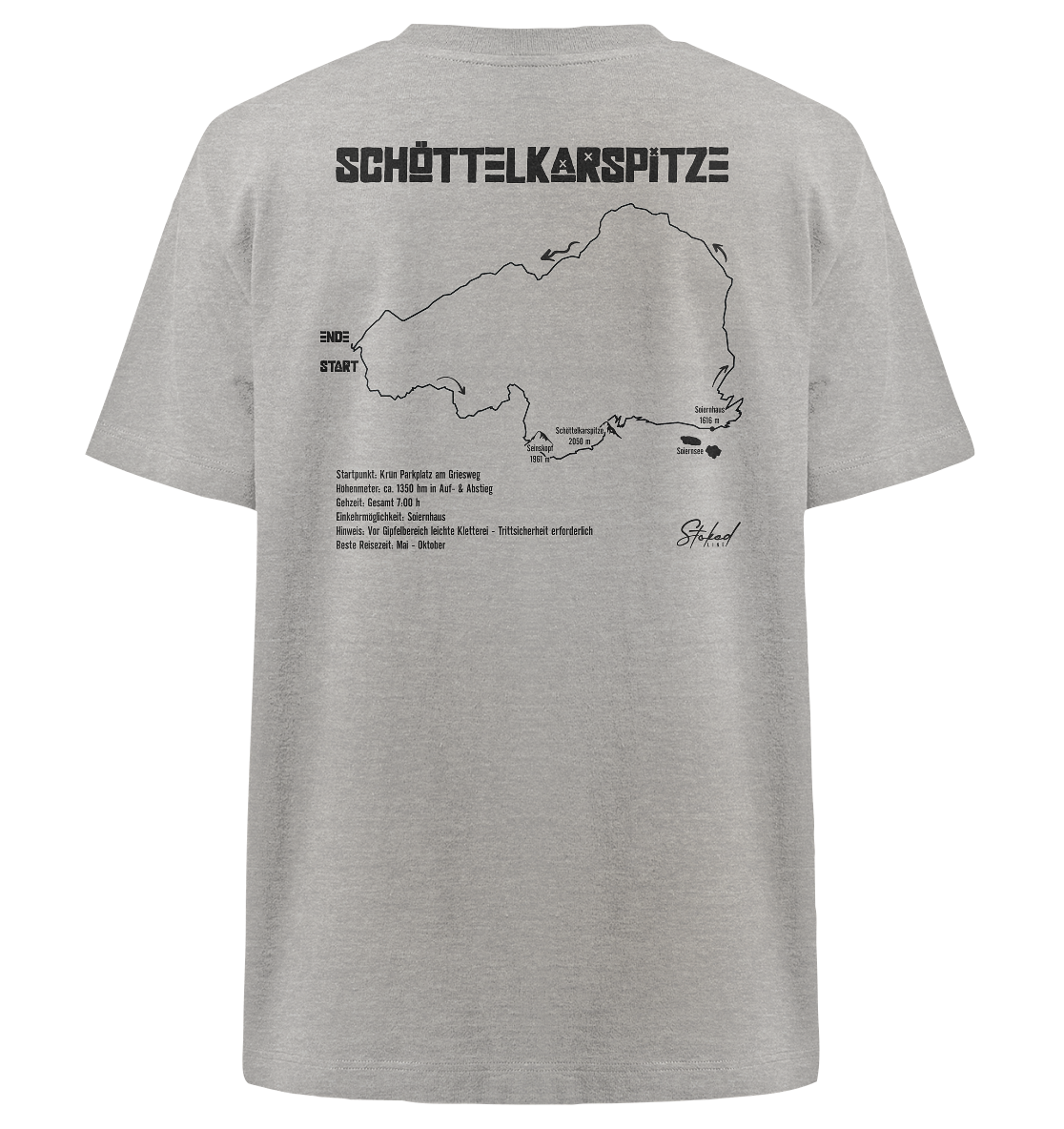 Stoked Line Outdoor Streetwear T-Shirt Schöttelkarspitze
