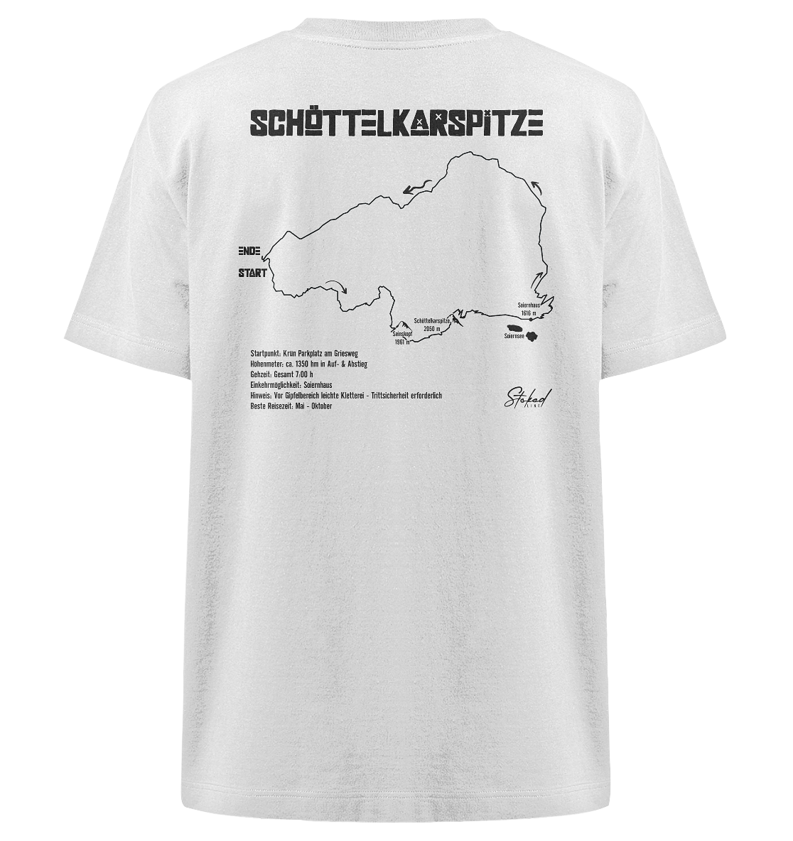 Stoked Line Outdoor Streetwear T-Shirt Schöttelkarspitze