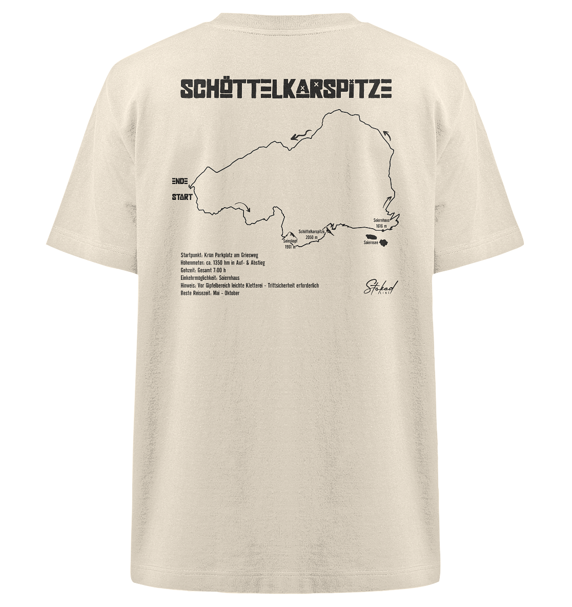 Stoked Line Outdoor Streetwear T-Shirt Schöttelkarspitze