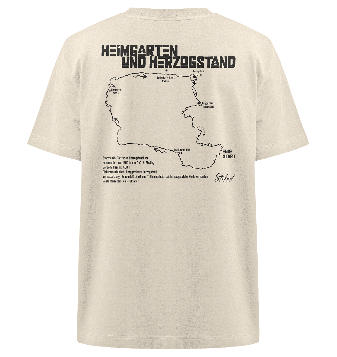 Stoked Line Outdoor Streetwear T-Shirt Heimgarten Herzogstand