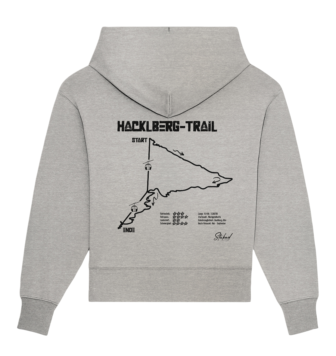 Stoked Line Outdoor Streetwear Hoodie Hacklberg Trail