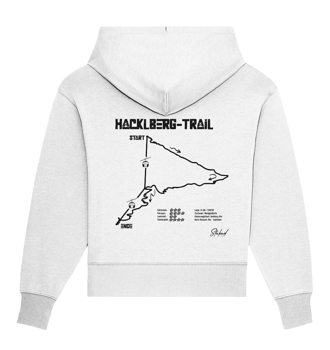 Stoked Line Outdoor Streetwear Hoodie Hacklberg Trail