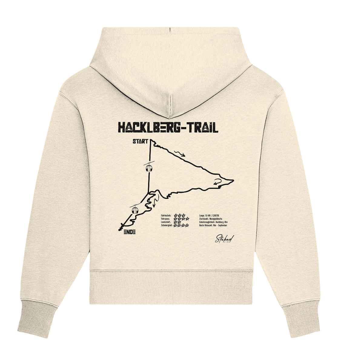 Stoked Line Outdoor Streetwear Hoodie Hacklberg Trail